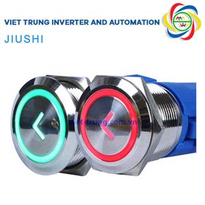 [JIUSHI] Nút Ấn Kim Loại Con Trỏ Lên Xuống Trái Phải Phi 22 Có Đèn LED 24V Chống Nước